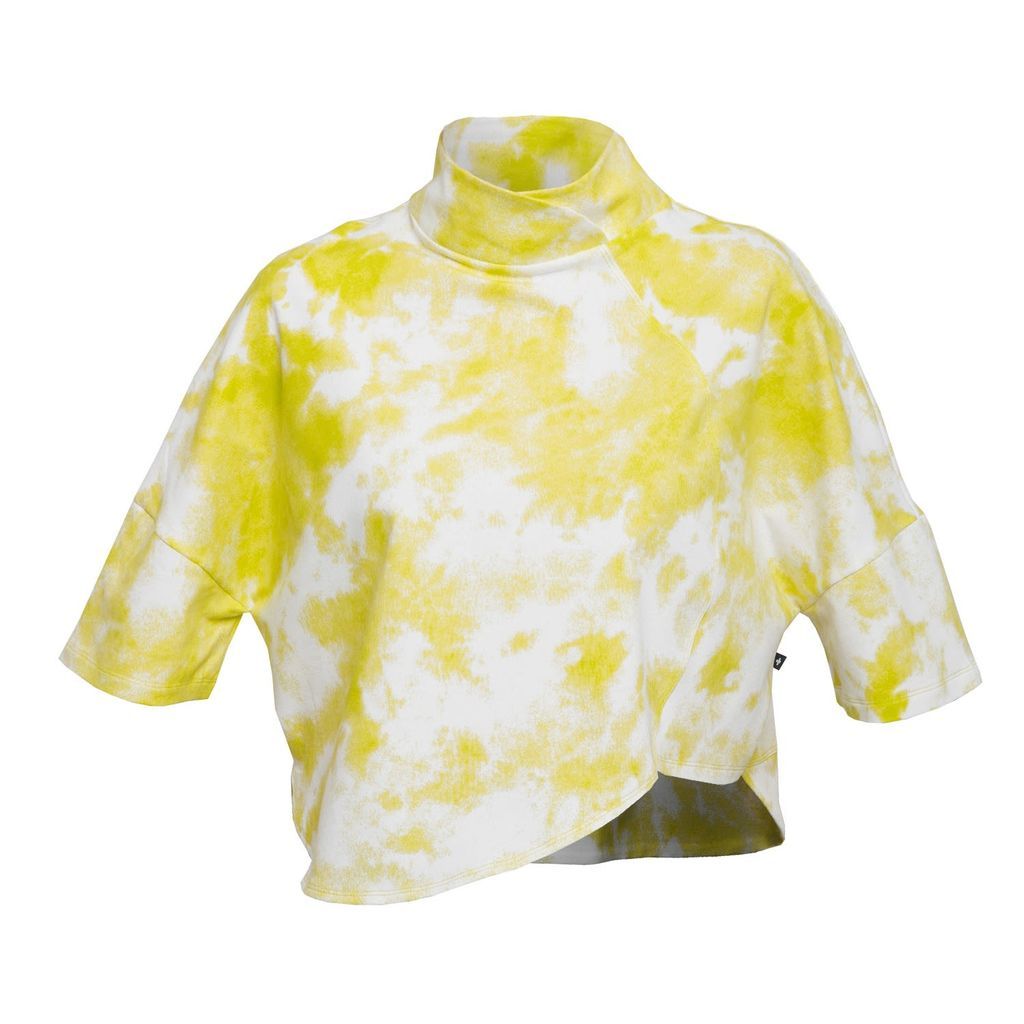 Women's Yellow / Orange Non739 Short Sleeve Non-Figurative Sweater - Yellow Xs/S NON+