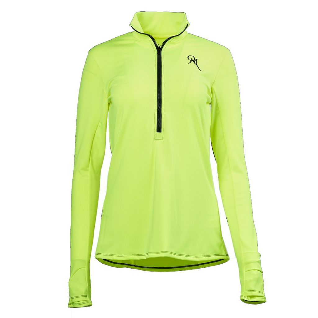 Women's Yellow / Orange Painite ½ Zip Watchopening Shirt - Neon Yellow Extra Small ObservaMé