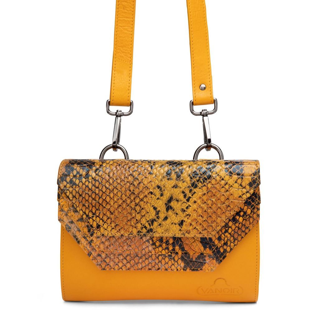 Women's Yellow / Orange Plenty Bag In Ocre & Croco VANOIR