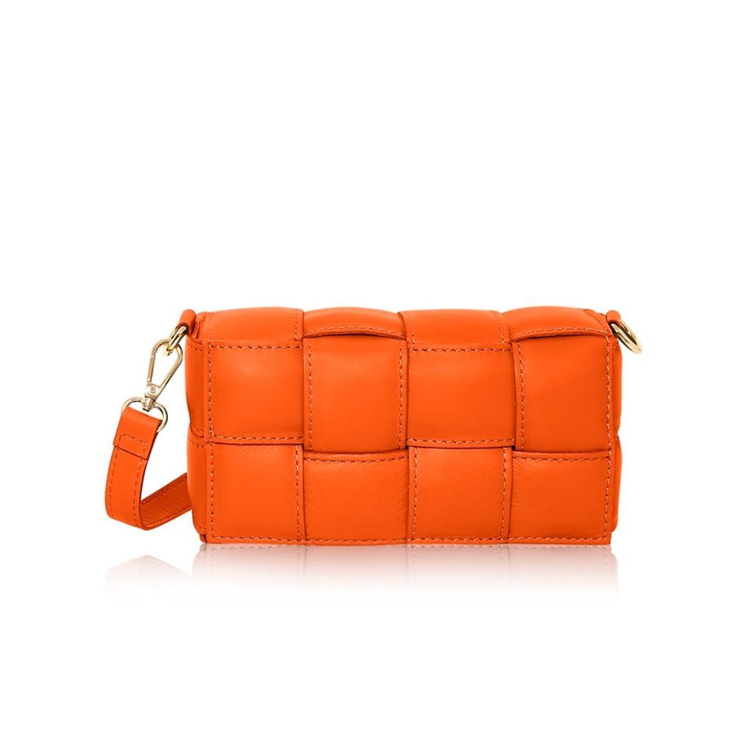 Women's Yellow / Orange Serena Woven Crossbody Handbag In Orange Betsy & Floss