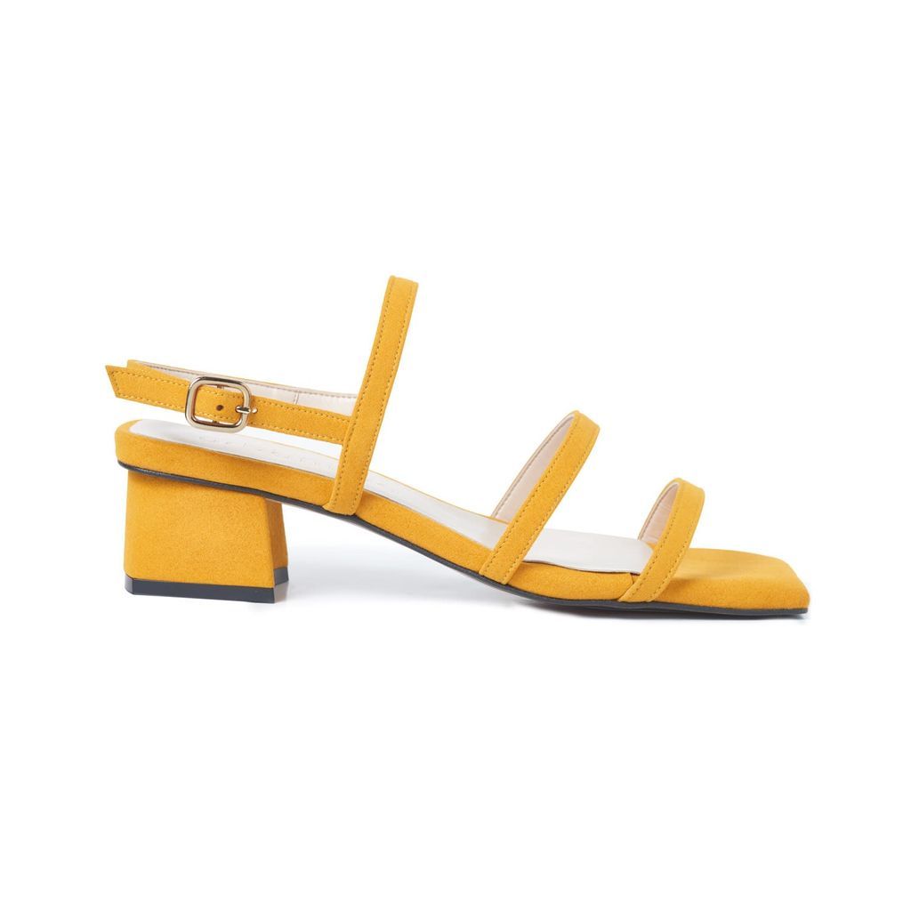 Women's Yellow / Orange Vegan Heeled Sandal Glorieta Mustard 3 Uk Urbànima