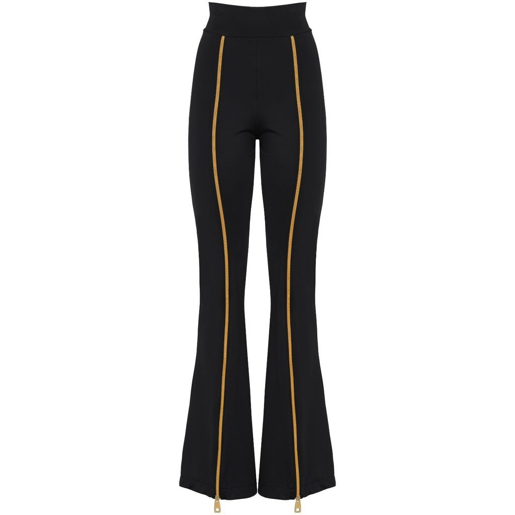 Women's Zipnisa Elegant Pants With Zip In Black Small ANTONINIAS