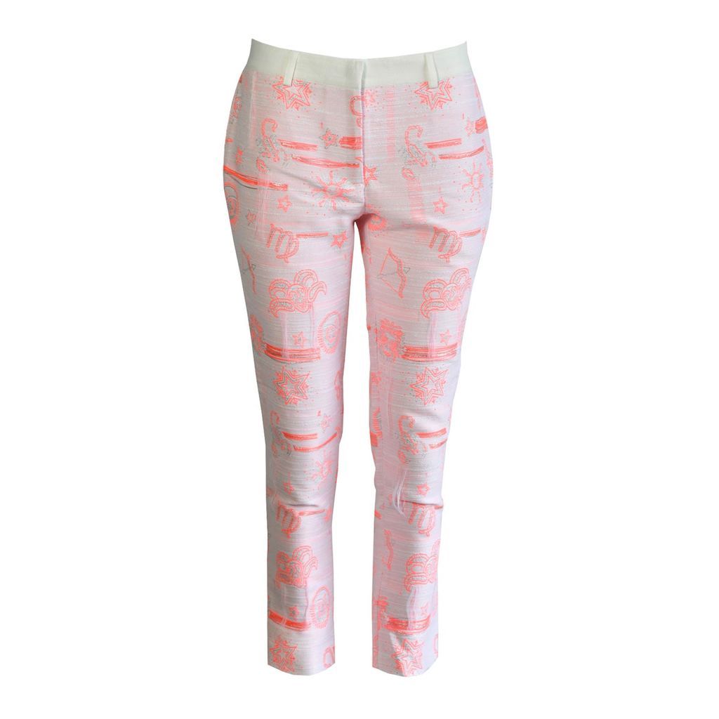 Women's Zodiac Trousers White Small GeeGee Collection