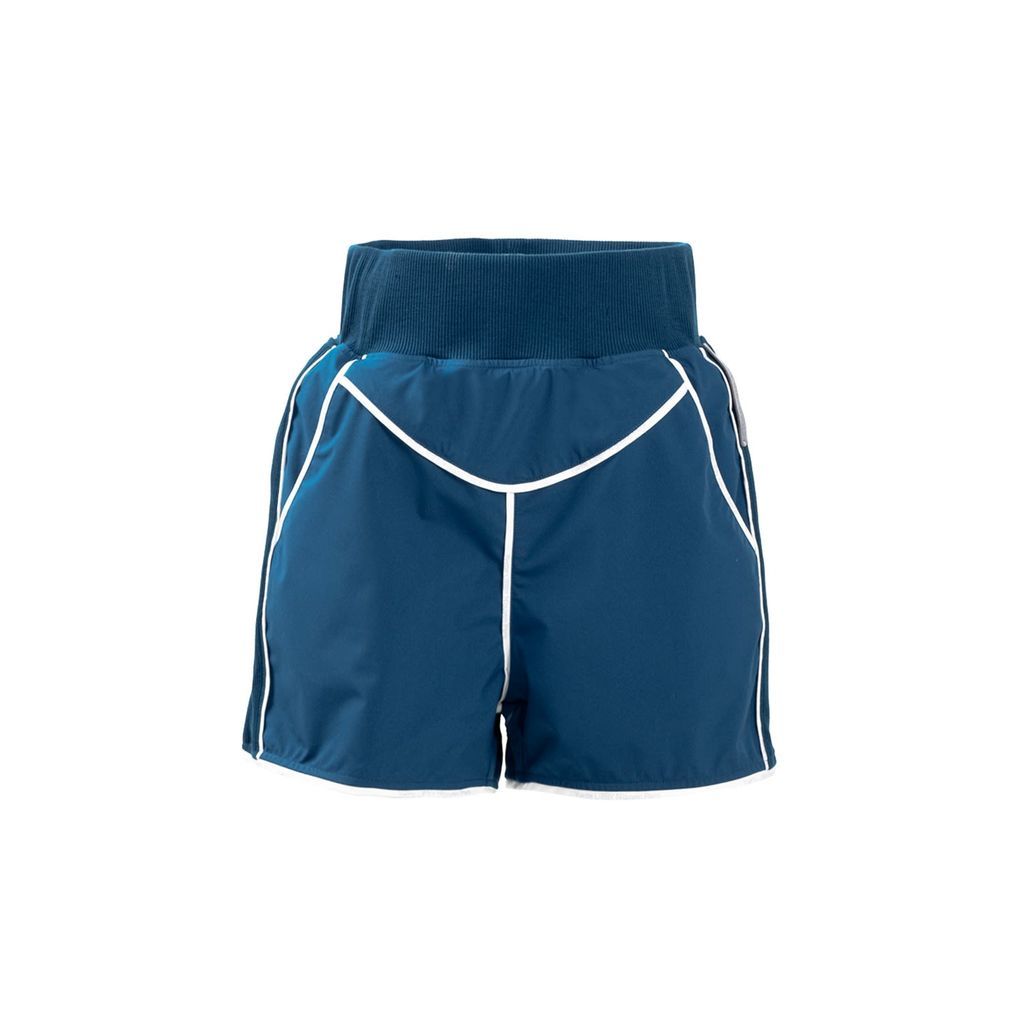 Women/Men/Unisex - High-Tech Waterproof & Breathable Fabric Shorts In Athletic Style - Indigo Blue Extra Small Yvette LIBBY N'guyen Paris