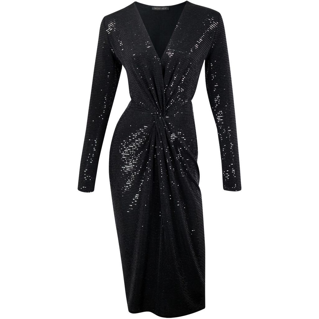 Women's In Name Only Black Sequin Dress Large Me & Thee