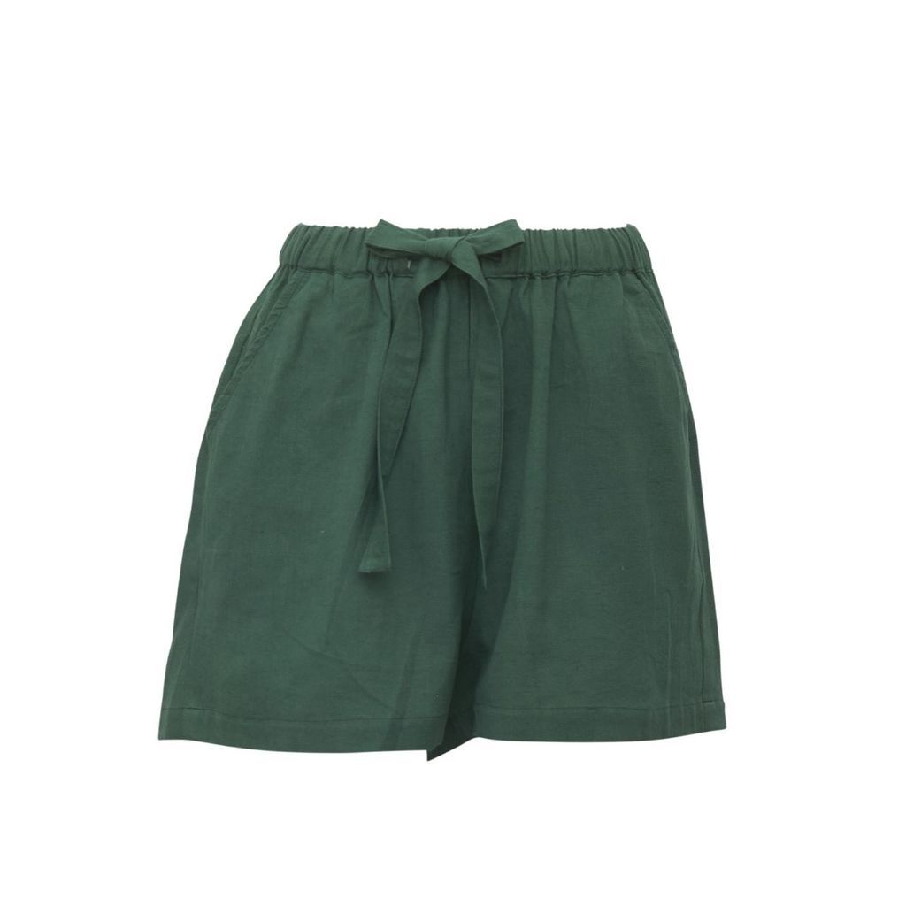Women's Forest Green Drawstring Shorts Extra Small Periodical