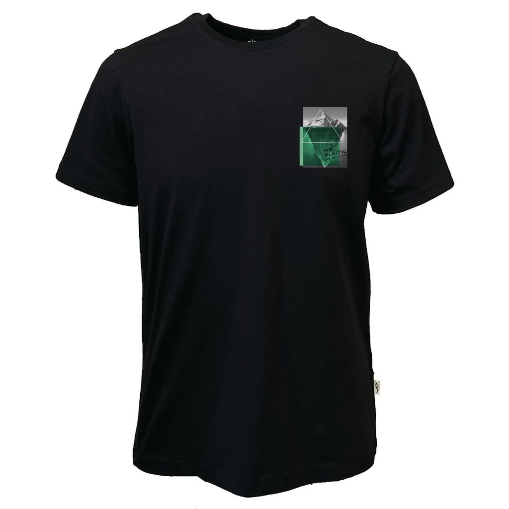 Women No Plastic Printed Unisex T-Shirt Black Small Alse Studio