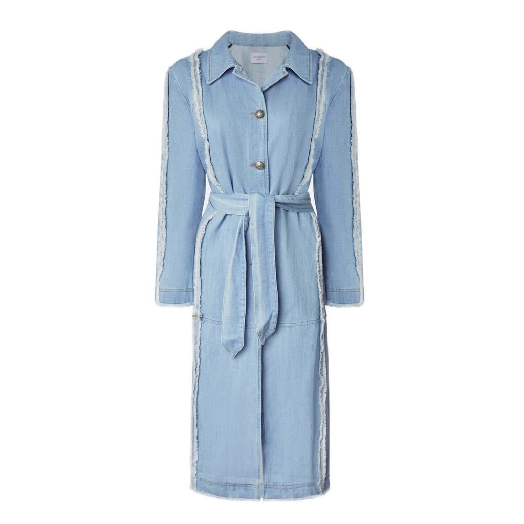 Women's Blue Long Denim Coat Extra Small James Lakeland