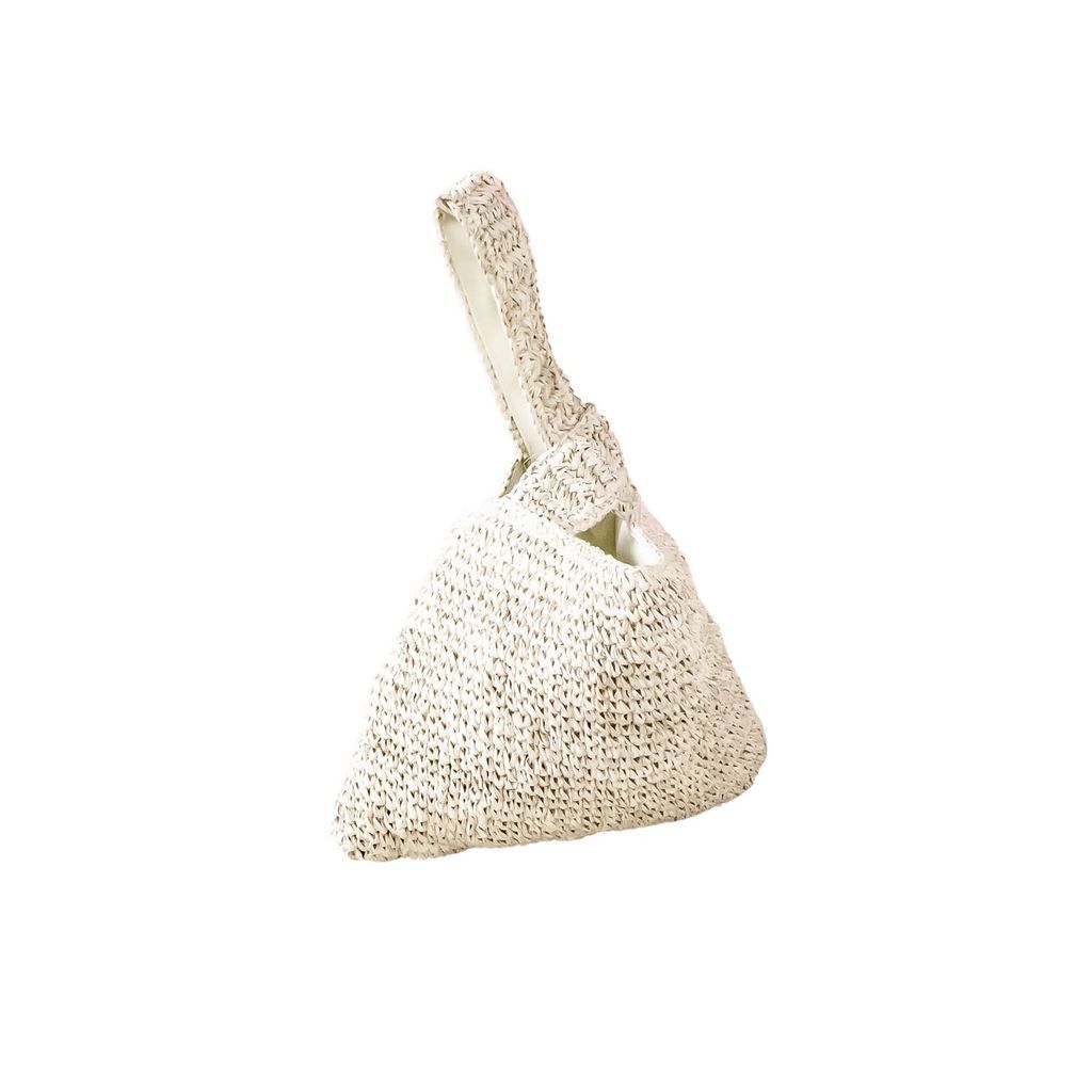 Women's White Natural Crochet Knot Bag LIKHÂ