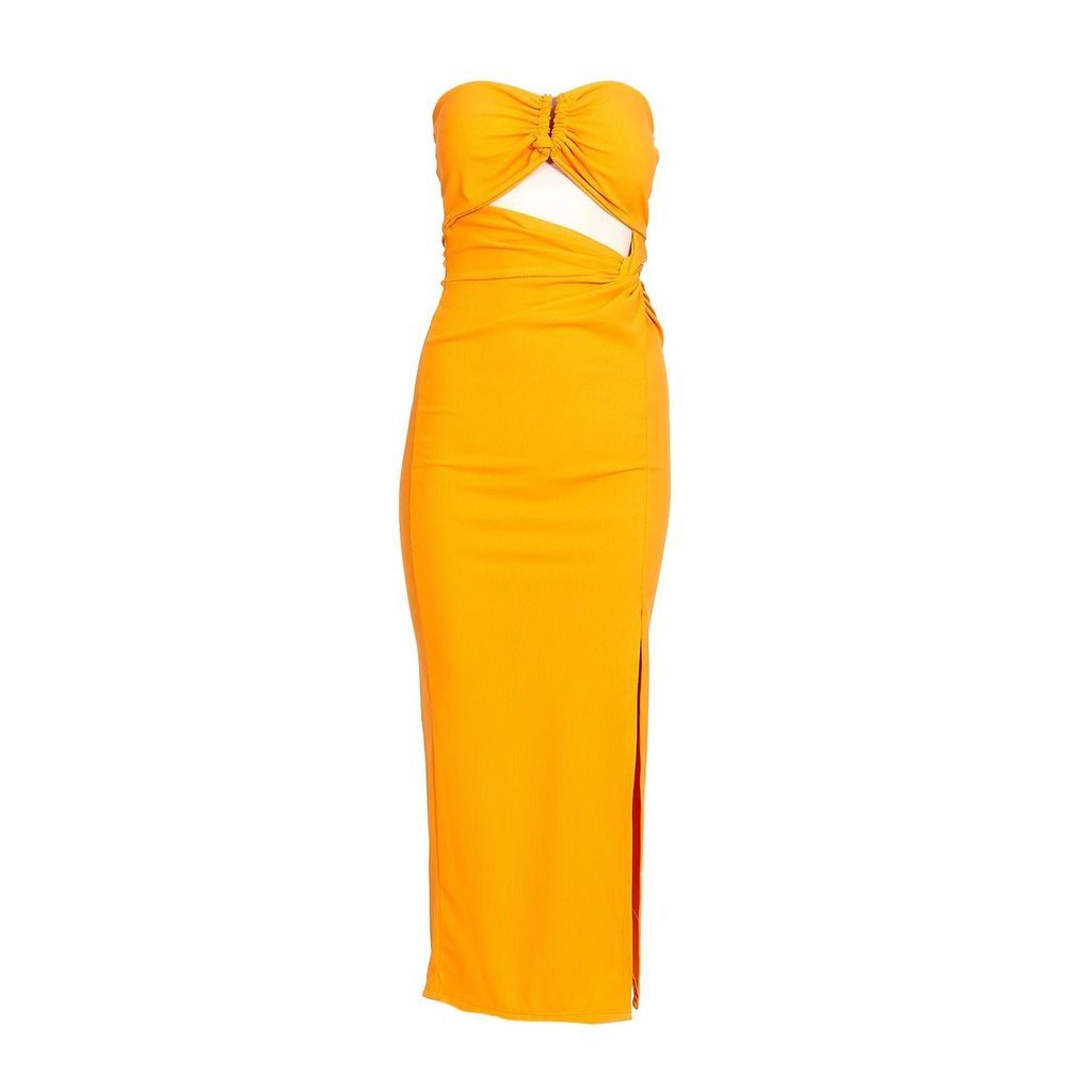 Women's Yellow / Orange Tangerine Dress - Orange Xxs VOLSEW PARIS