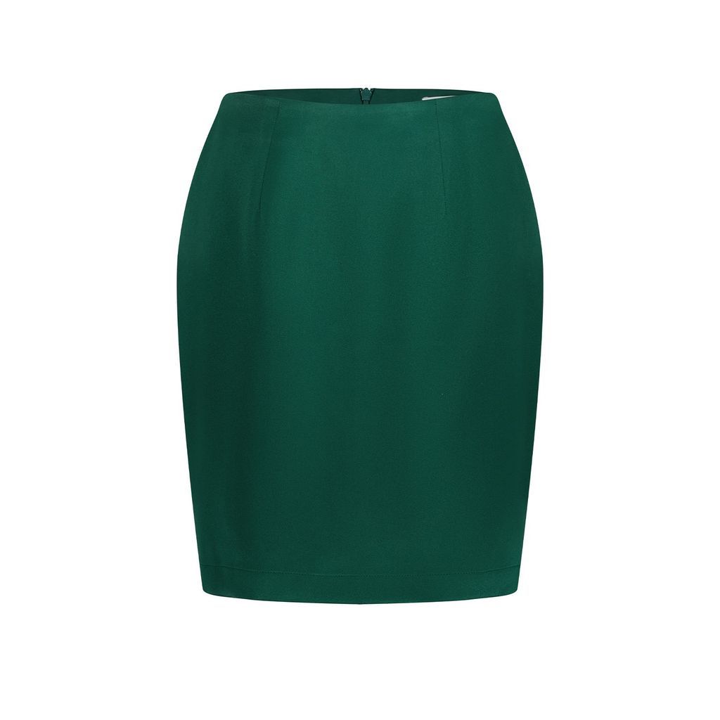 Women's Nature Unwrapped Tropical Rainforest Green Plain Mini Skirt Small DHARA SHETH DUBAI