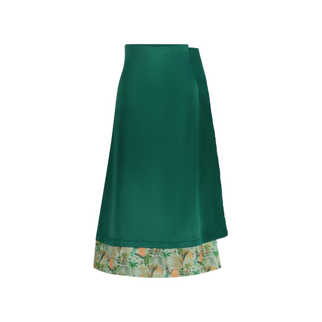 Women's Nature Unwrapped Tropical Rainforest Green Strapless Dress Small DHARA SHETH DUBAI