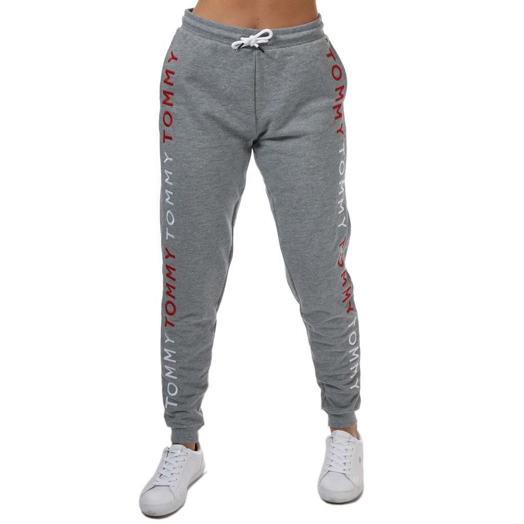 Womens Logo Embroidery Tapered Joggers