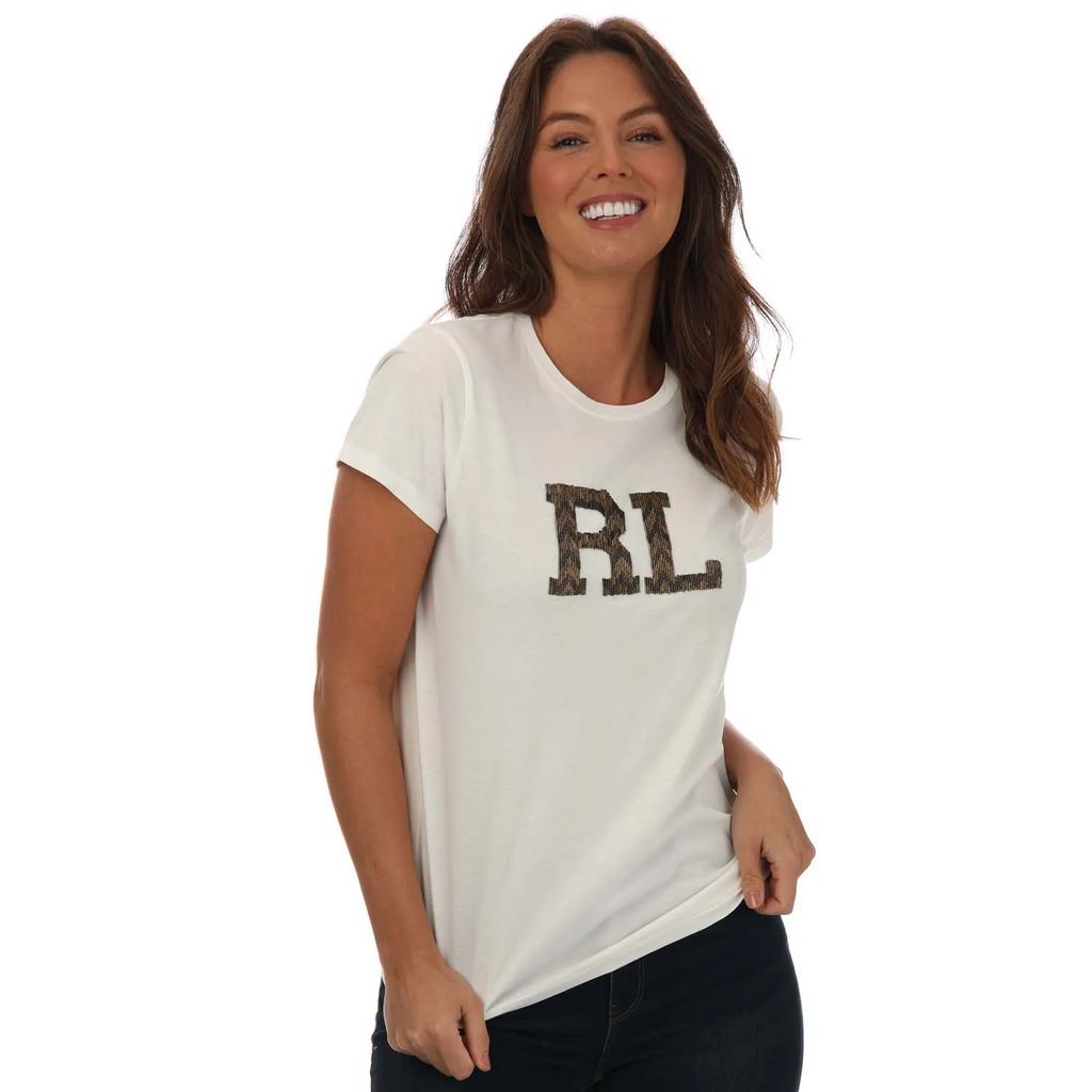 Womens Beaded RL Cotton Jersey T-Shirt
