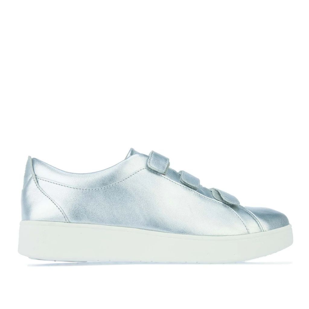 Womens Rally Strap Metallic Leather Trainers