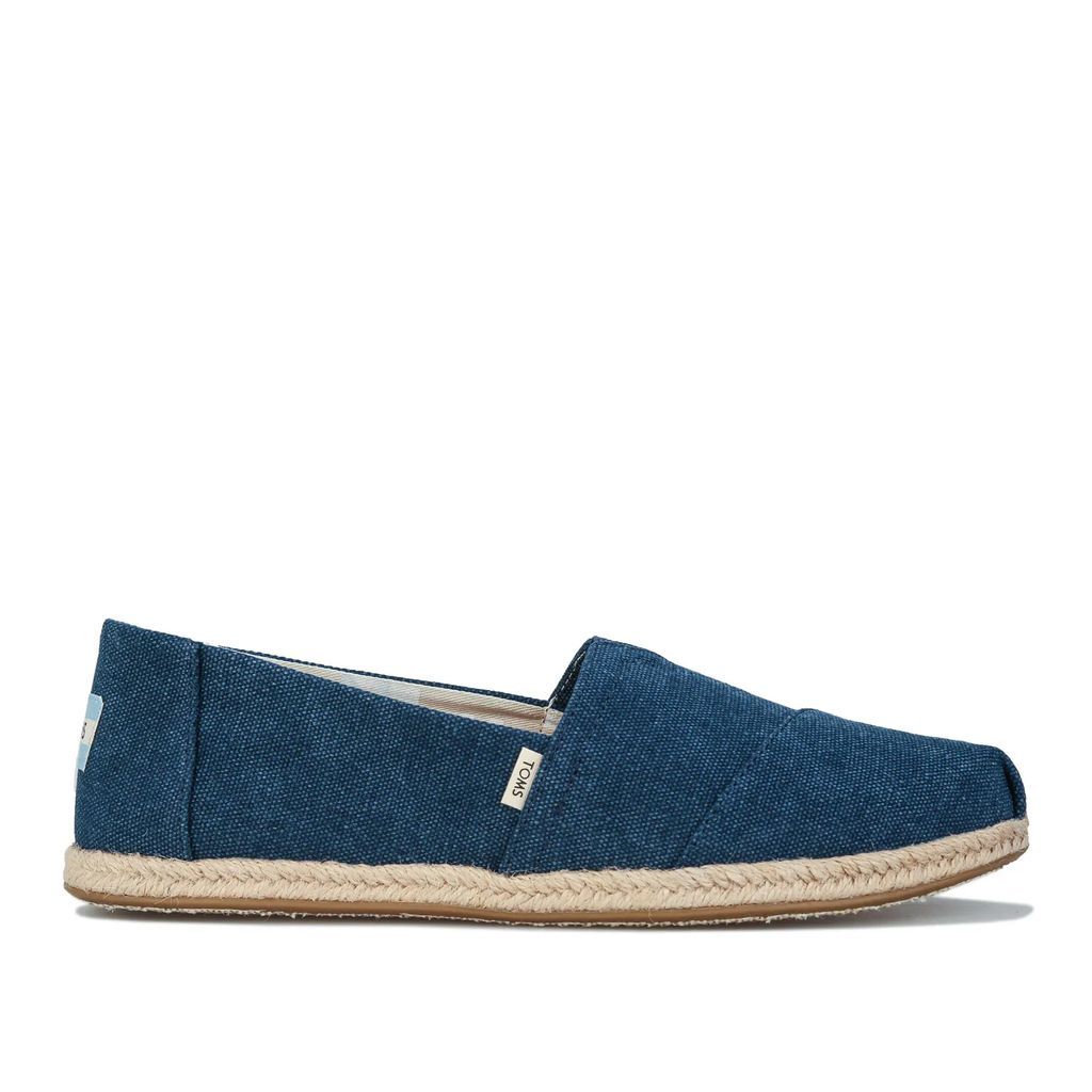 Womens Washed Canvas Espadrille Pumps