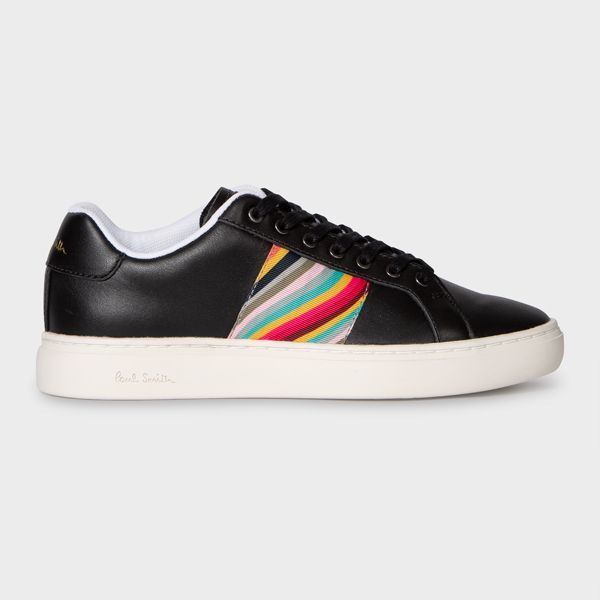 Women's Black 'Lapin' Trainers With 'Swirl'