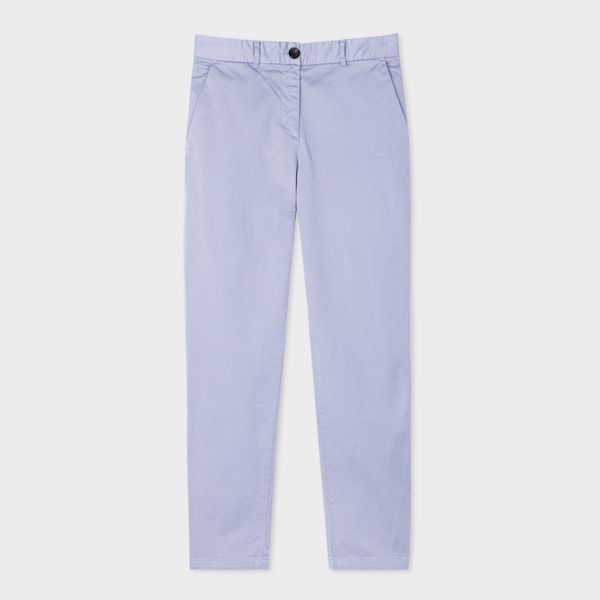 Women's Lilac Stretch-Cotton Slim-Fit Chinos