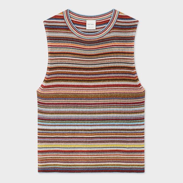 Women's 'Signature Stripe' Knitted Vest