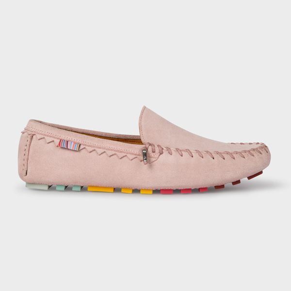 Pink Suede 'Dustin' Driving Loafers