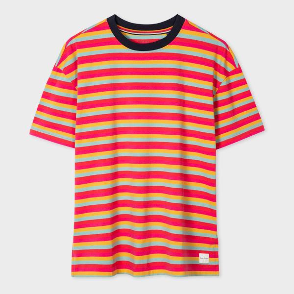 Women's Relaxed-Fit 'Swirl Stripe' T-Shirt