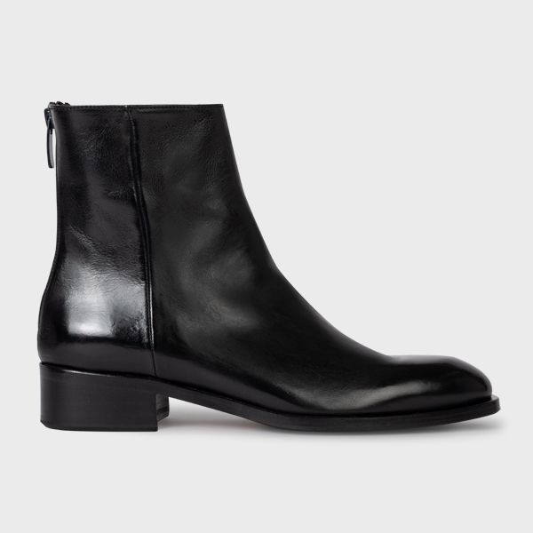 Women's Black Leather 'Geno' Ankle Boots