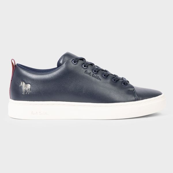 Women's Navy Leather 'Lee' Trainers