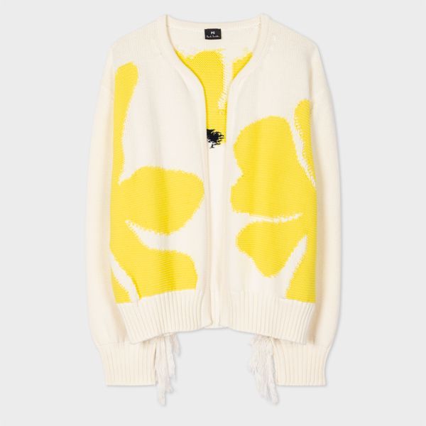 Women's Ivory 'Sea Floral' Knitted Jacket