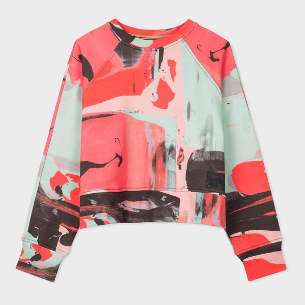 Women's Pink 'Abstract Landscape' Sweatshirt