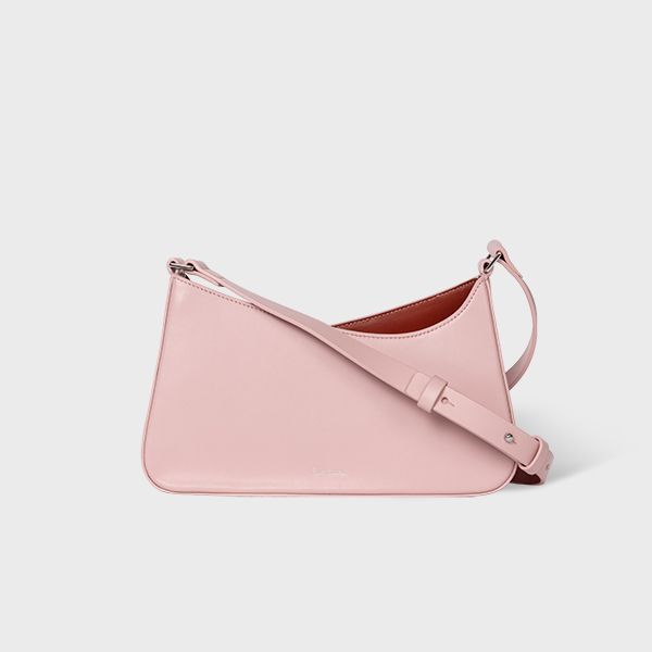 Light Pink Leather Cross-Body Bag