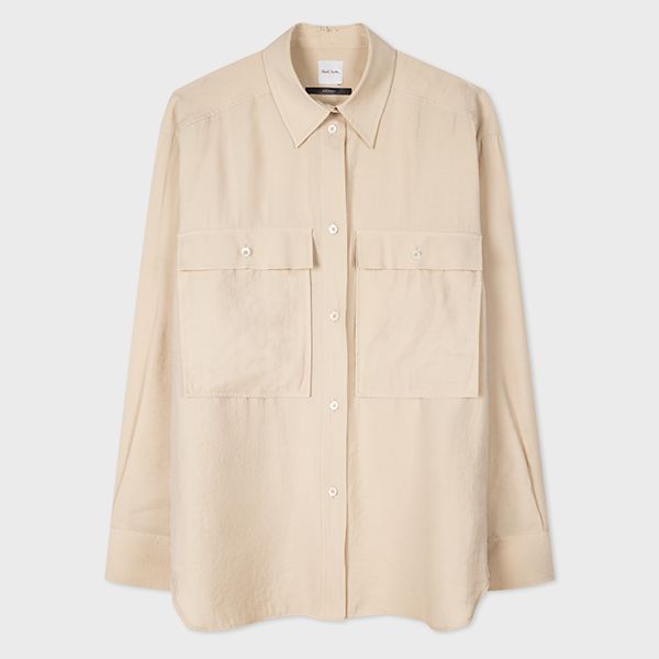 Women's Stone Oversized Modal Overshirt