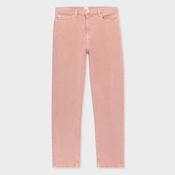 Women's Straight-Fit Pink Stretch Denim 'Happy' Jeans