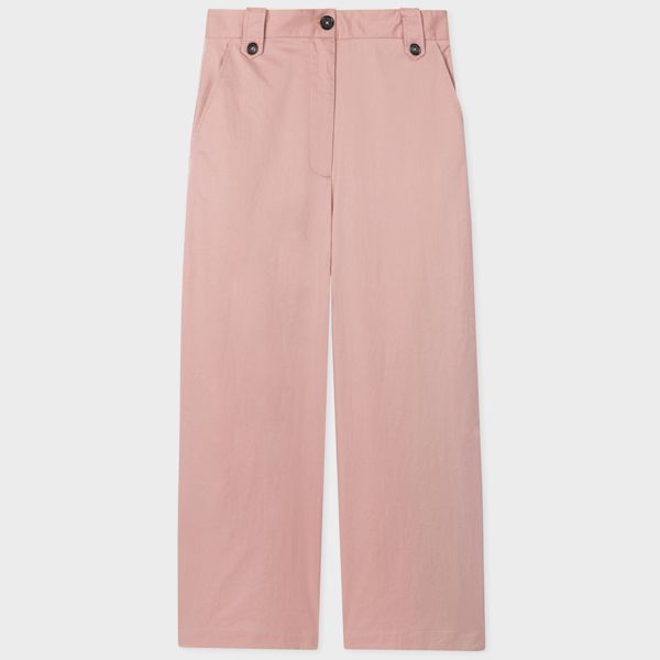 Women's Pale Pink Straight-Fit Trousers