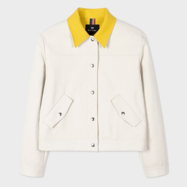 Women's Off-White Cotton Chore Jacket