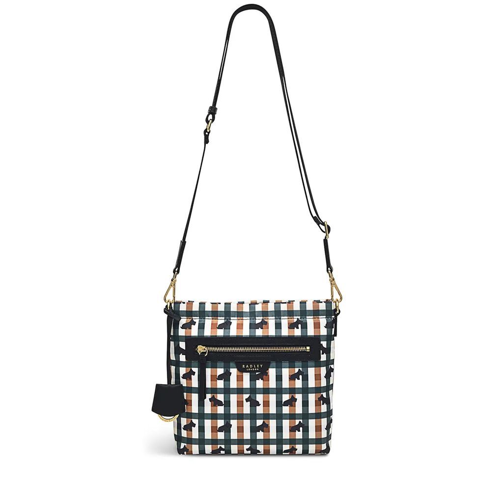 Women's Finsbury Park - Checked Dog Small Zip-Top Cross Body - Green