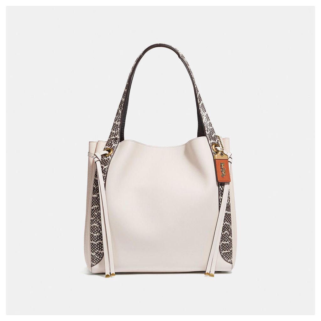 Coach Harmony Hobo In Colorblock With Snakeskin Detail