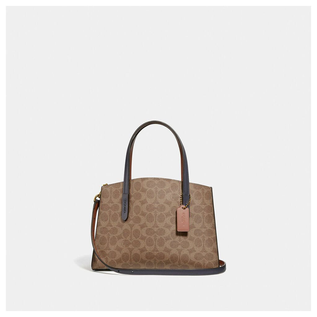 Coach Charlie Carryall 28 In Colorblock Signature Canvas