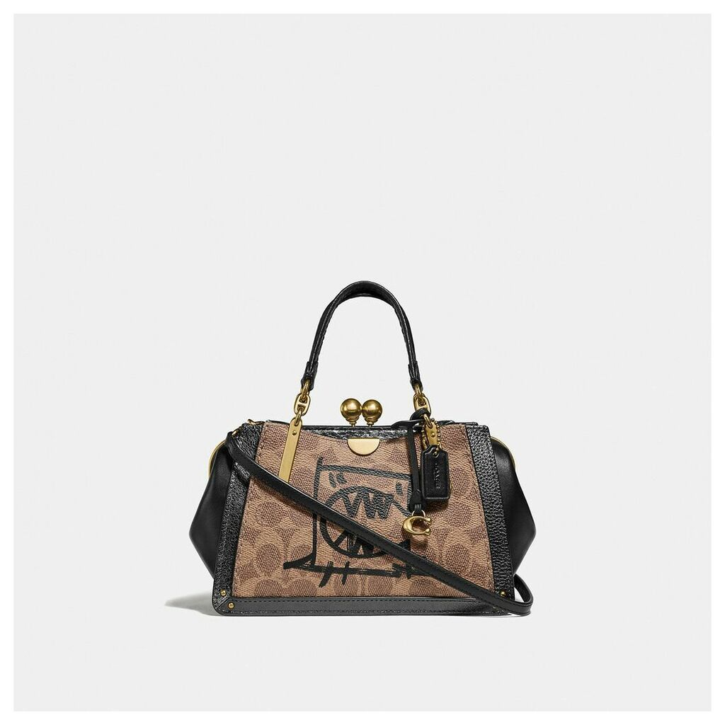 Coach Kisslock Dreamer 21 In Signature Canvas With Rexy And Snakeskin Detail By Guang Yu