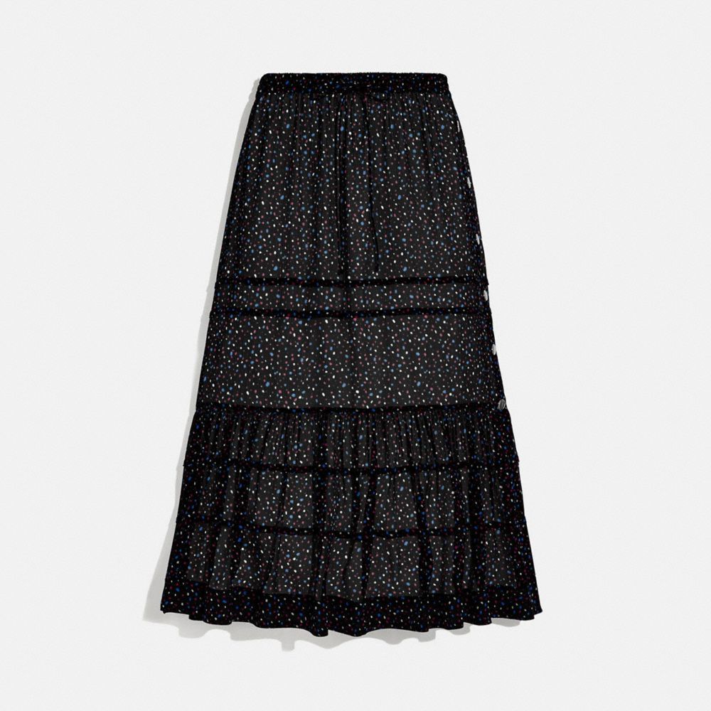 Tiered Skirt With Snaps in Black - Size 10