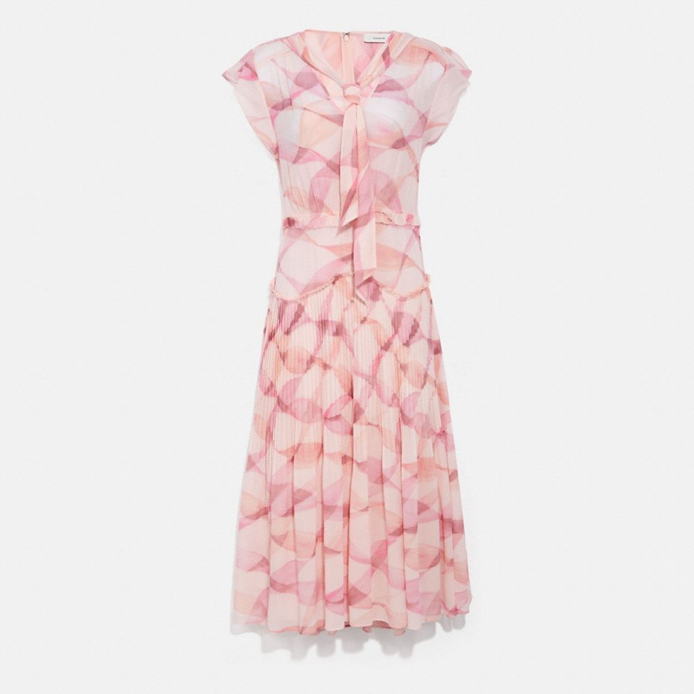 Printed Sleeveless Uptown Dress in Pink - Size 06