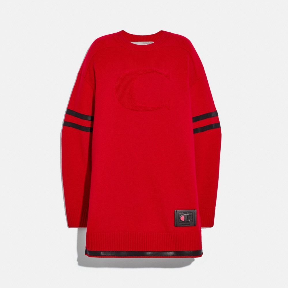 X Champion Sweater Dress in Red - Size S