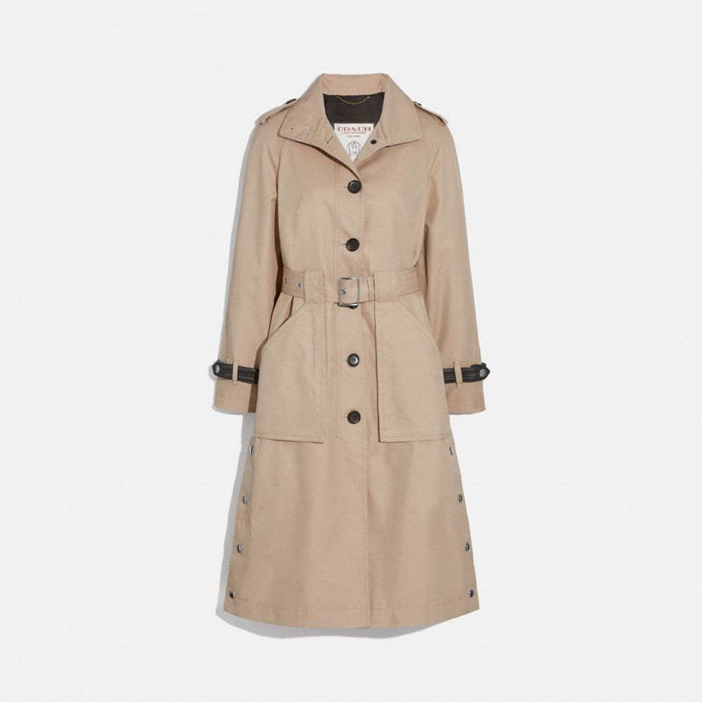 Trench With Side Snaps in Beige - Size 04