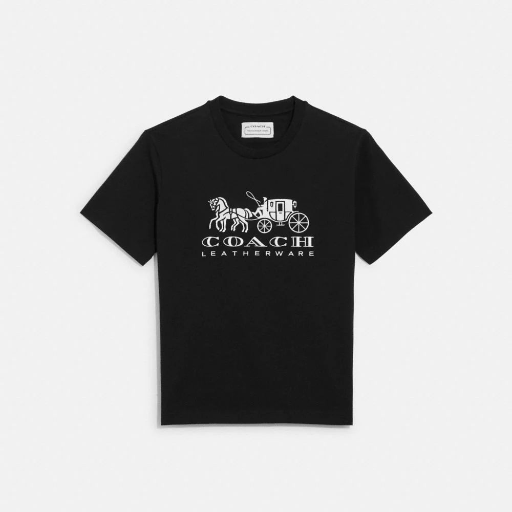Horse And Carriage T-shirt In Organic Cotton