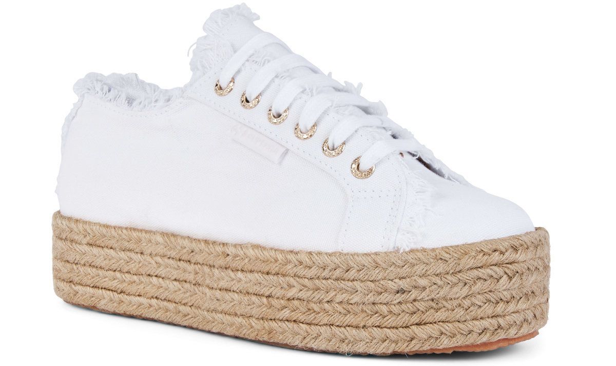 2790 Fringed Cotton Rope - White Trainers