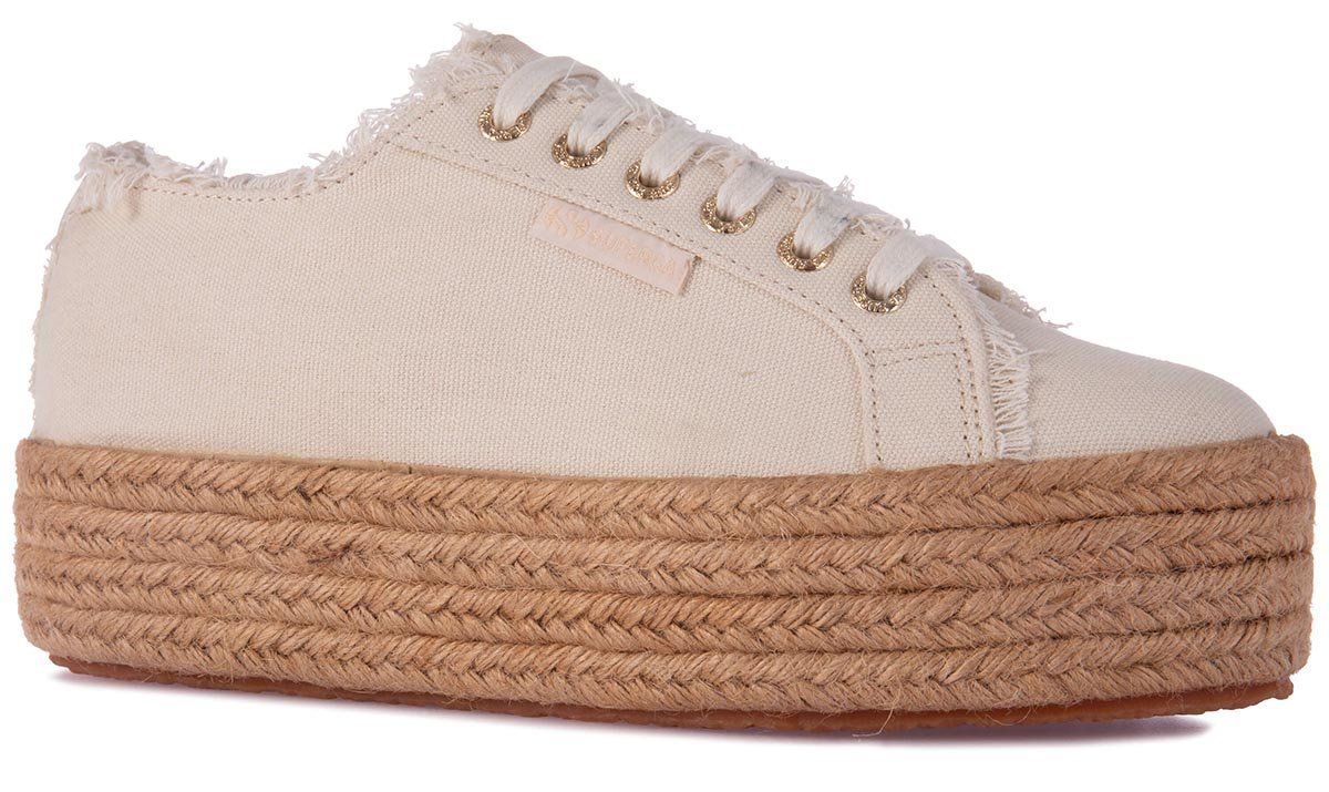 2790 Fringed Cotton Rope - Beige Gesso Trainers