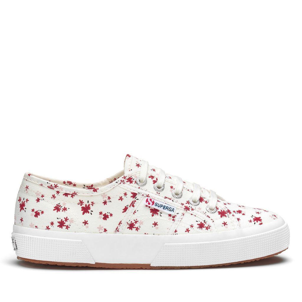 2750 Flower Print - White Avorio-red Trainers