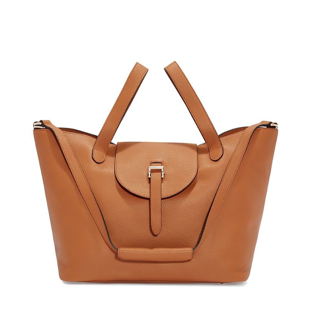 Meli Melo Thela Tan Brown Leather Tote Bag for Women