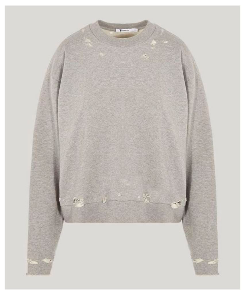 Dry French Terry Distressed Sweatshirt
