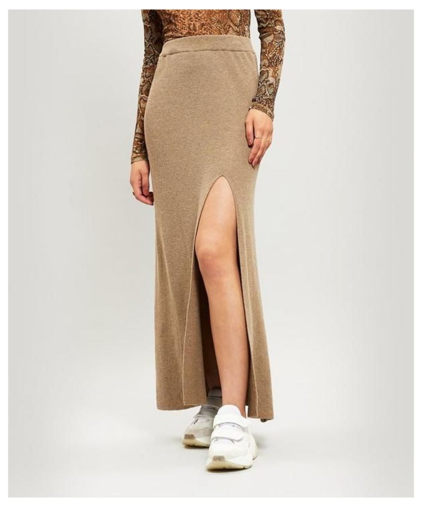 Paak Ribbed Cashmere-Blend Skirt