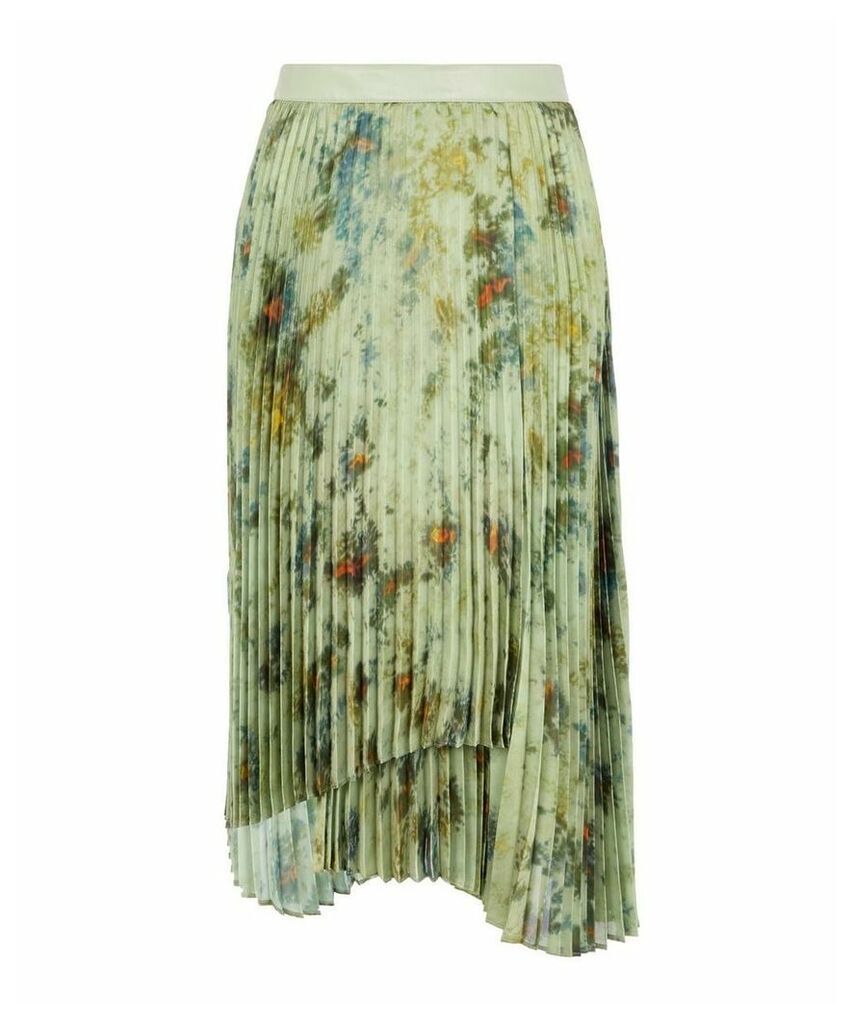 Forest Tie-Dyed Pleated Skirt
